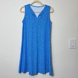 J McLaughlin Ellison Shift Dress Women’s Size M Blue Catalina Cloth Sleeveless